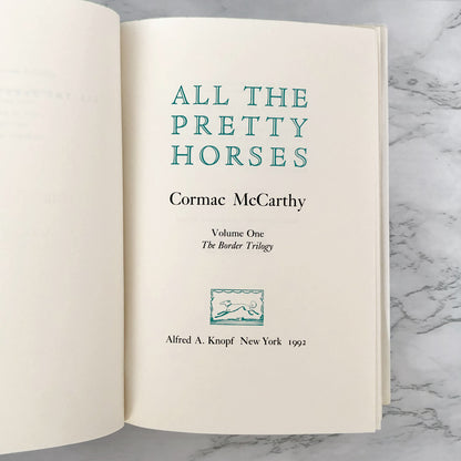 All the Pretty Horses by Cormac Mccarthy [FIRST EDITION • 5th PRINTING] 1992