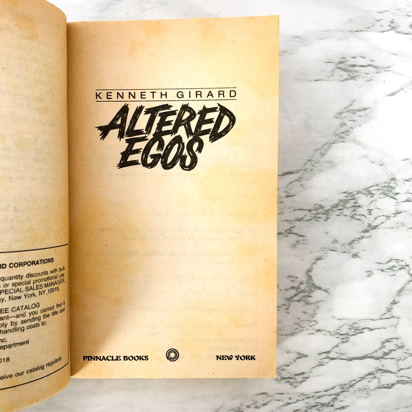 Altered Egos by Kenneth Girard [FIRST PRINTING / 1983]