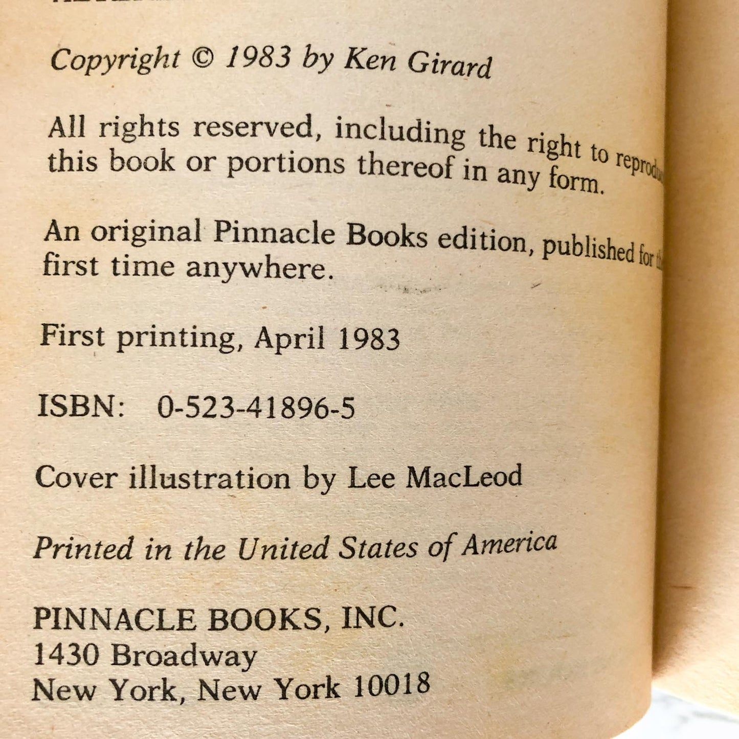 Altered Egos by Kenneth Girard [FIRST PRINTING / 1983]