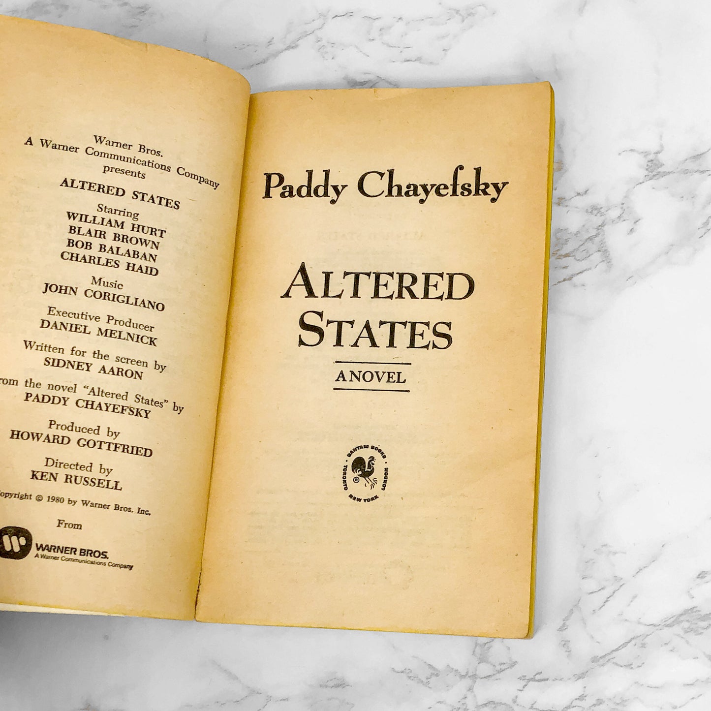 Altered States by Paddy Chayefsky [MOVIE TIE-IN PAPERBACK] 1981