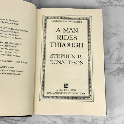 A Man Rides Through by Stephen R. Donaldson [FIRST EDITION • FIRST PRINTING] 1987