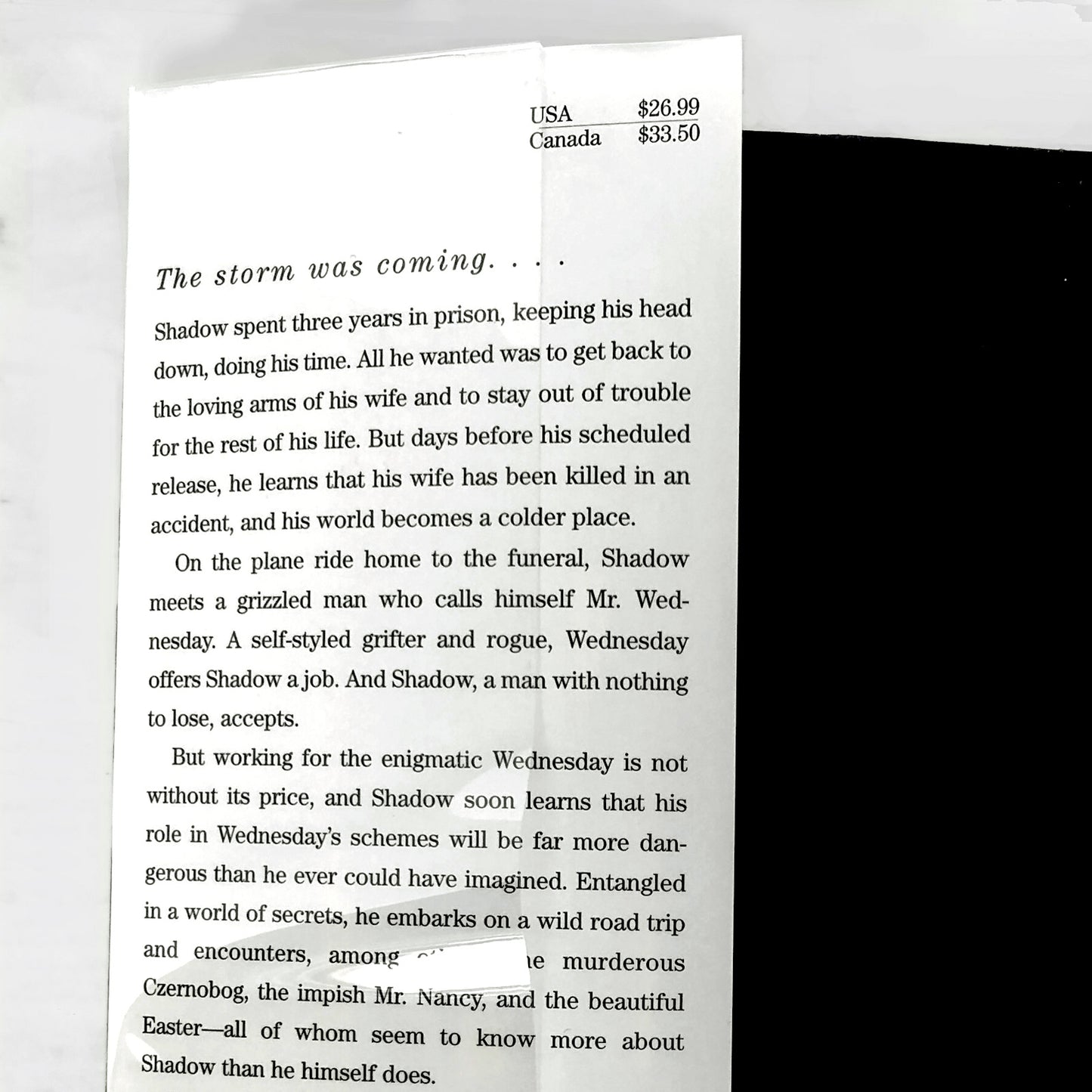 American Gods by Neil Gaiman [FIRST EDITION] 2001