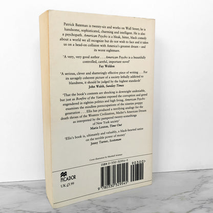 American Psycho by Bret Easton Ellis [U.K. FIRST EDITION] 1991 // Picador Trade Paperback