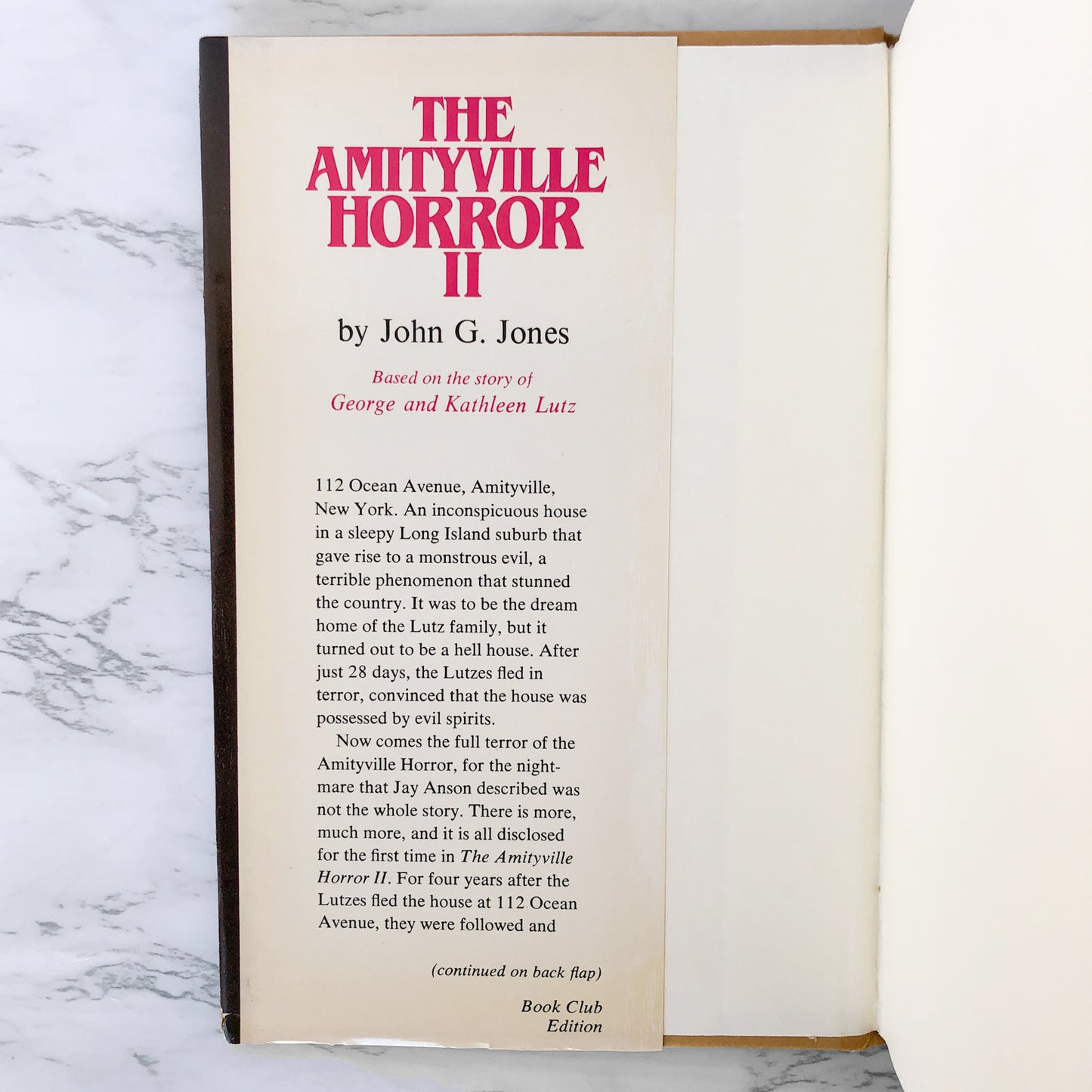 The Amityville Horror II by John G. Jones [1982 HARDCOVER]