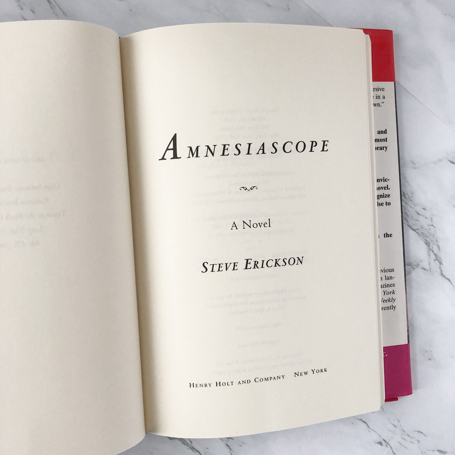 Amnesiascope by Steve Erickson [FIRST EDITION / FIRST PRINTING] - Bookshop Apocalypse