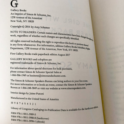 The Girl with the Lower Back Tattoo by Amy Schumer [FIRST PAPERBACK PRINTING]