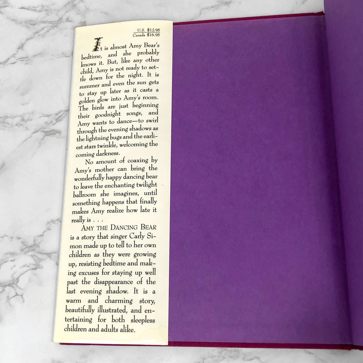 Amy the Dancing Bear by Carly Simon & Margot Datz [FIRST EDITION • FIRST PRINTING] 1989