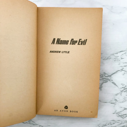 A Name for Evil by Andrew Lytle [1969 PAPERBACK]