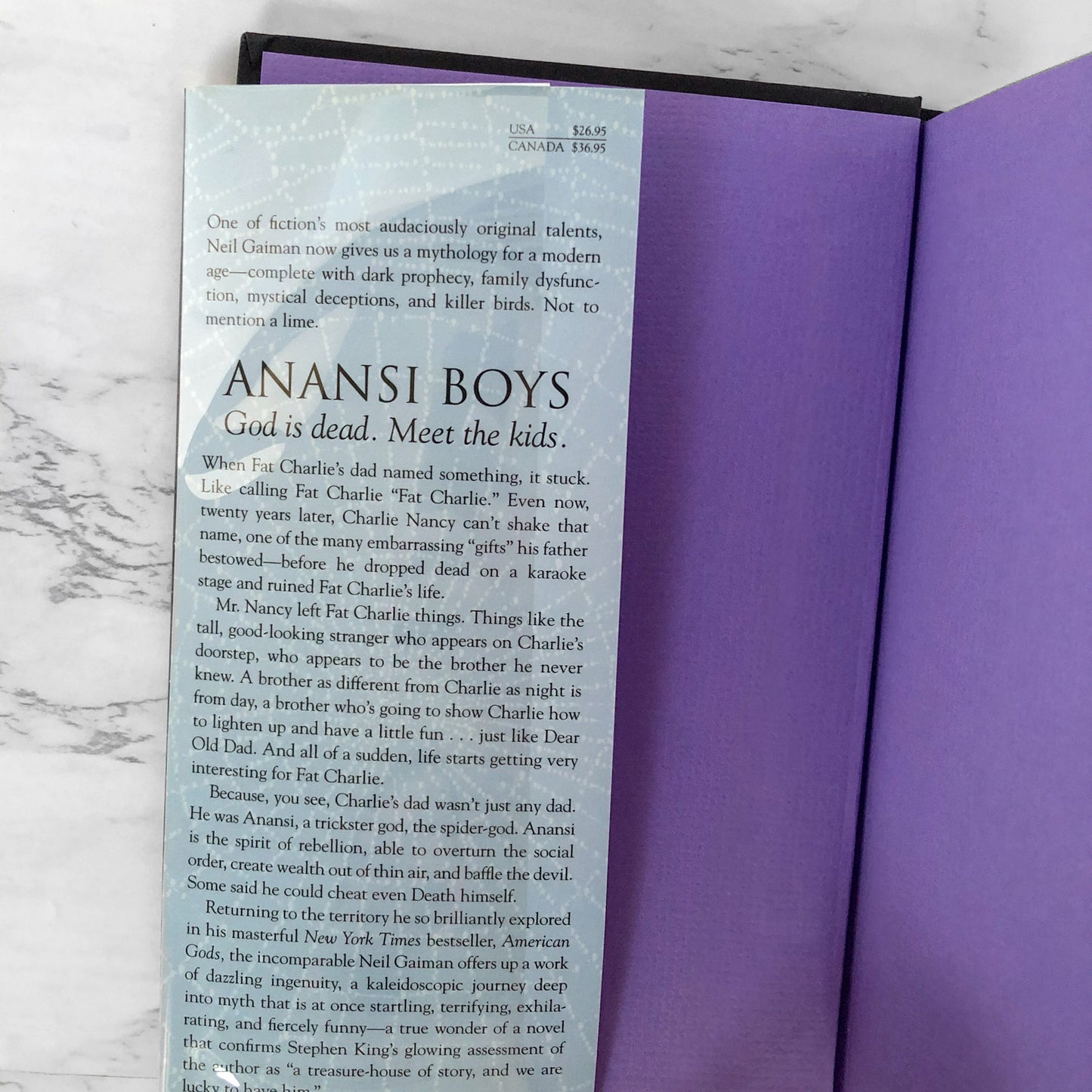 Anansi Boys by Neil Gaiman [FIRST EDITION • FIRST PRINTING] 2005 • William Morrow