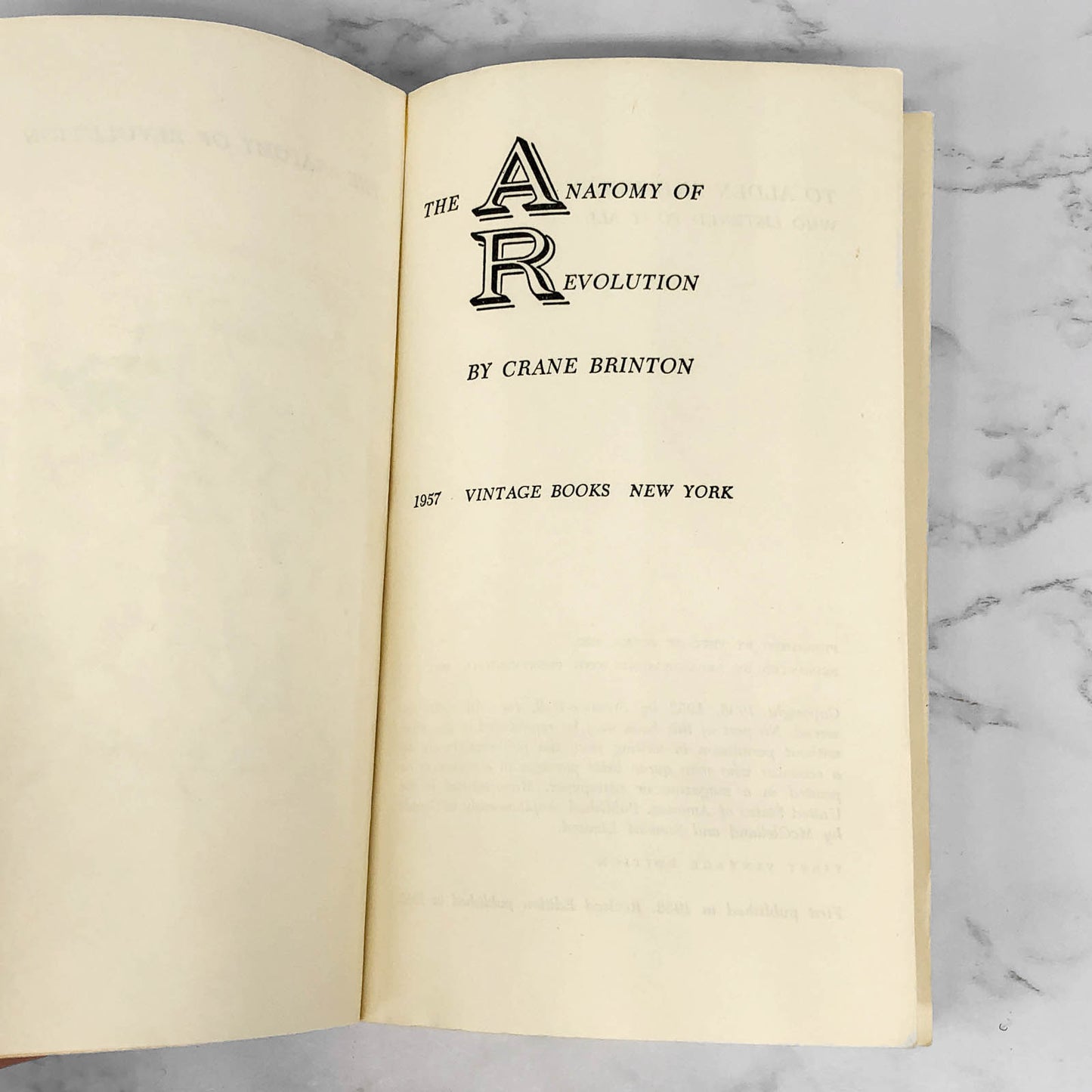 The Anatomy of Revolution by Crane Brinton [1957 PAPERBACK]