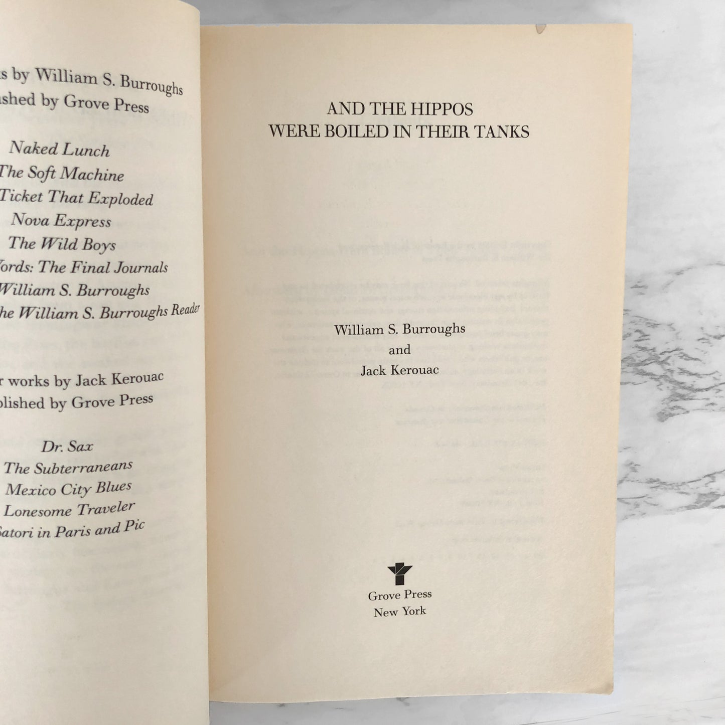 And the Hippos Were Boiled in Their Tanks by William S. Burroughs & Jack Kerouac [TRADE PAPERBACK / 2008]