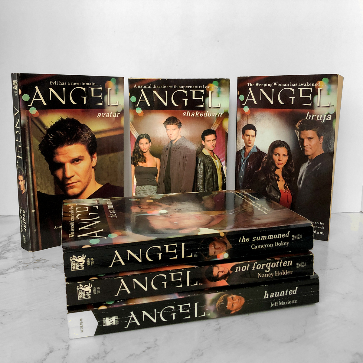 Angel: 6 Paperback Set [AVATAR, BRUJA, NOT FORGOTTEN, SHAKEDOWN, HAUNTED, THE SUMMONED] - Bookshop Apocalypse