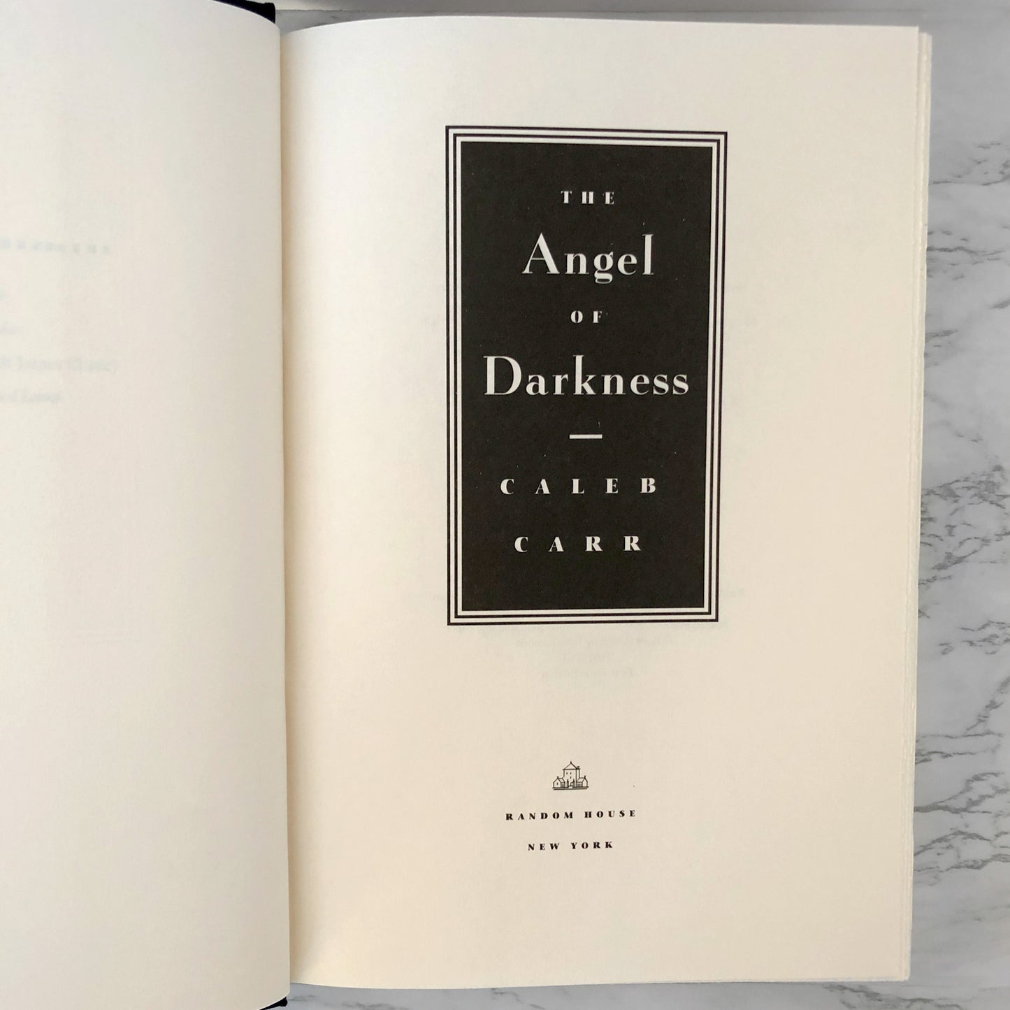 The Angel of Darkness [Alienist #2] by Caleb Carr [FIRST EDITION • FIRST PRINTING] 1997