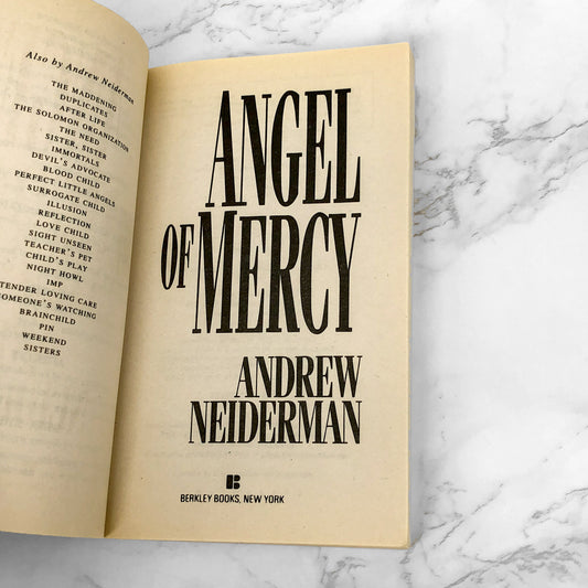 Angel of Mercy by Andrew Neiderman [FIRST PAPERBACK PRINTING] 1995 • Berkley