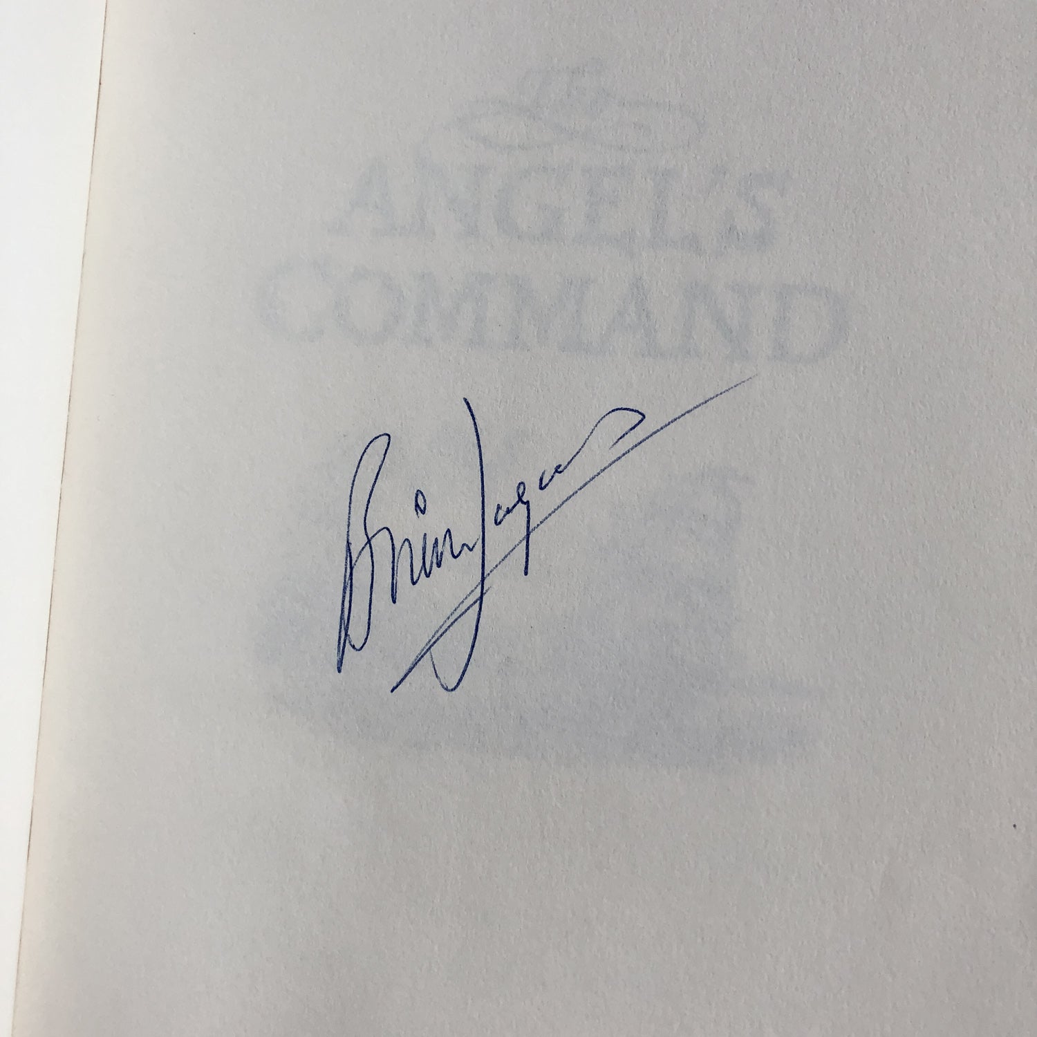 The Angel's Command by Brian Jacques SIGNED! [FIRST EDITION] - Bookshop Apocalypse