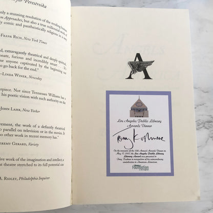 Angels in America by Tony Kushner SIGNED! [FIRST COMPLETE EDITION] 2003