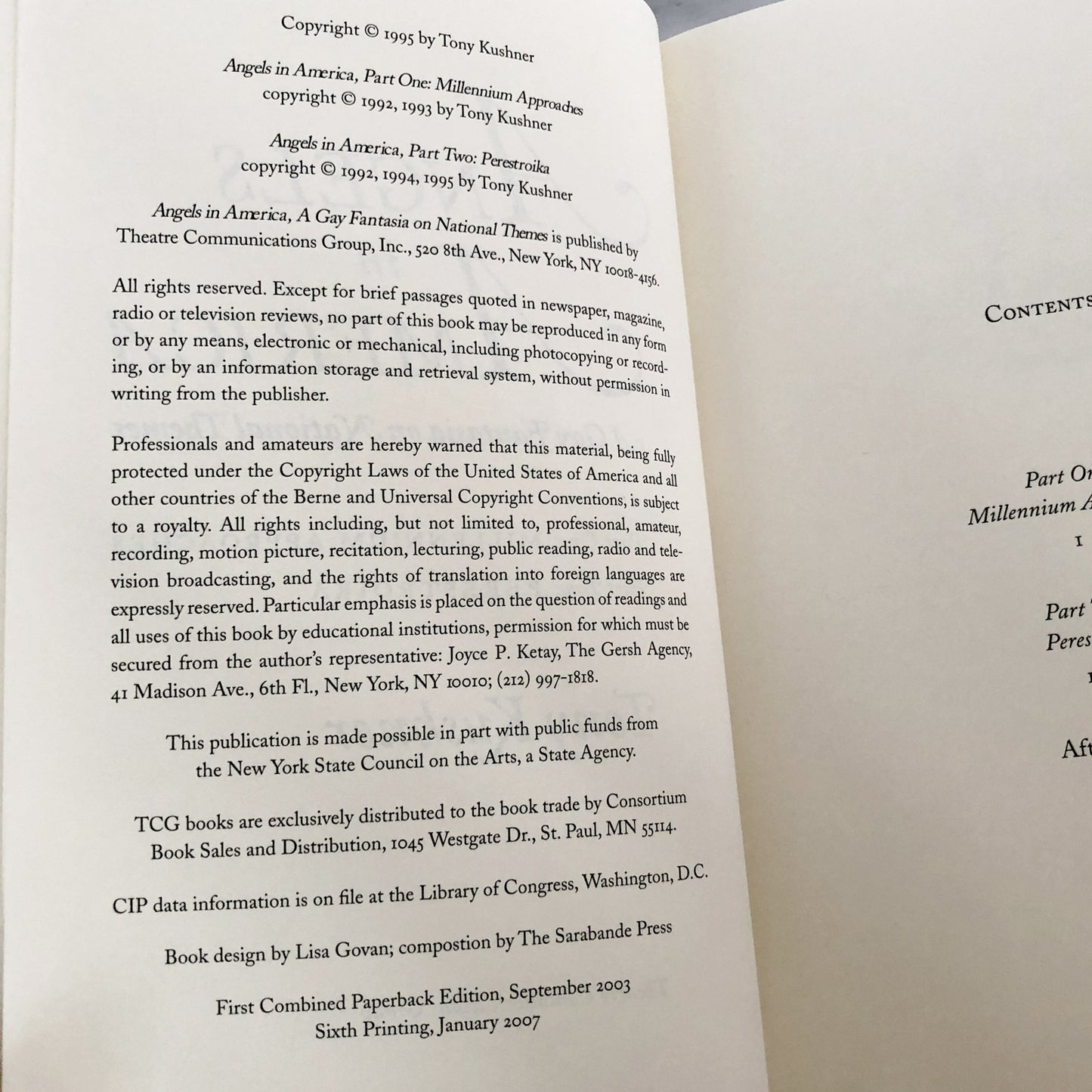 Angels in America by Tony Kushner SIGNED! [FIRST COMPLETE EDITION] 2003