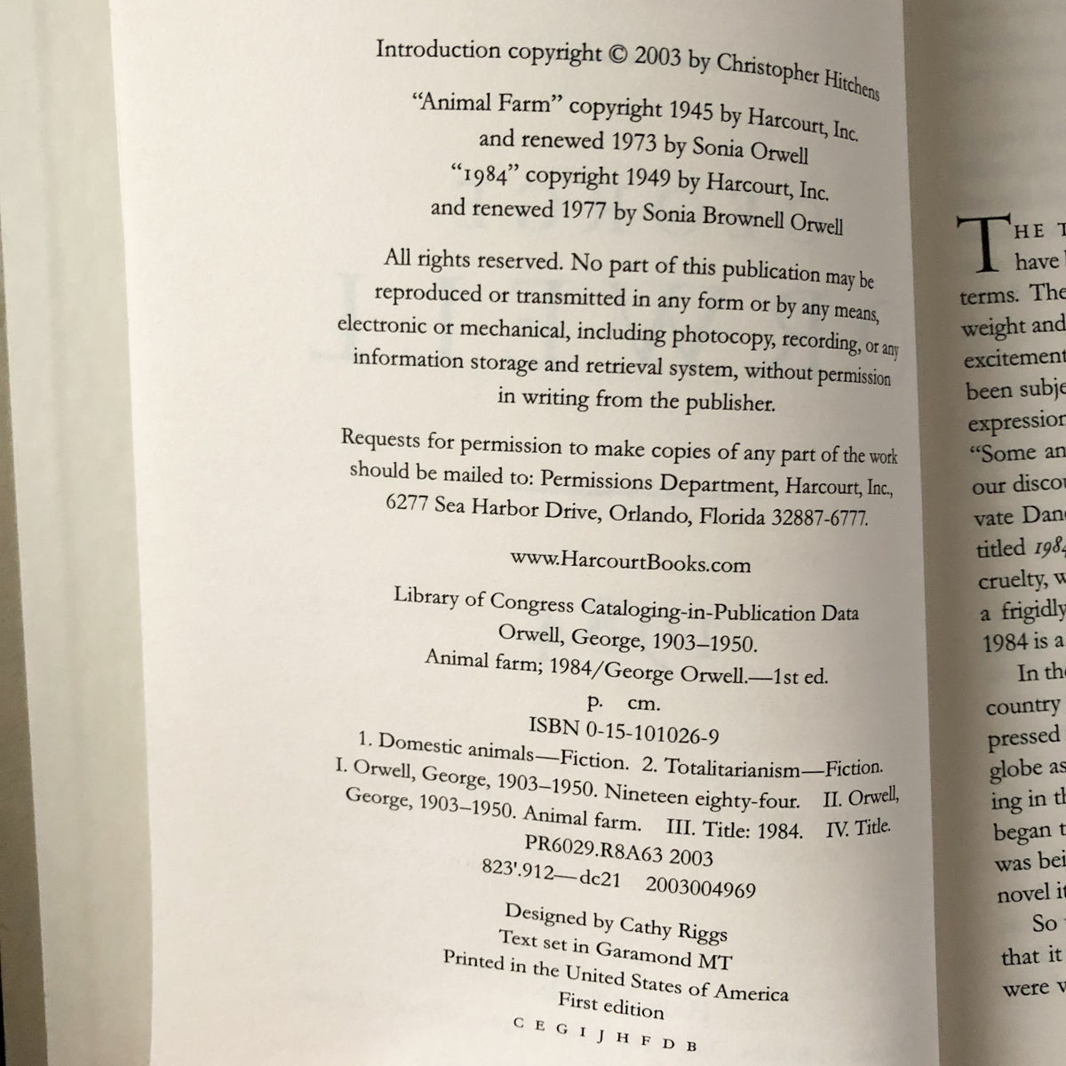 Animal Farm and 1984 by George Orwell [2003 HARDCOVER] - Bookshop Apocalypse