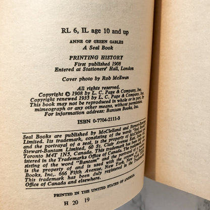 Anne of Green Gables by L.M. Montgomery [1985 MOVIE TIE-IN PAPERBACK] - Bookshop Apocalypse