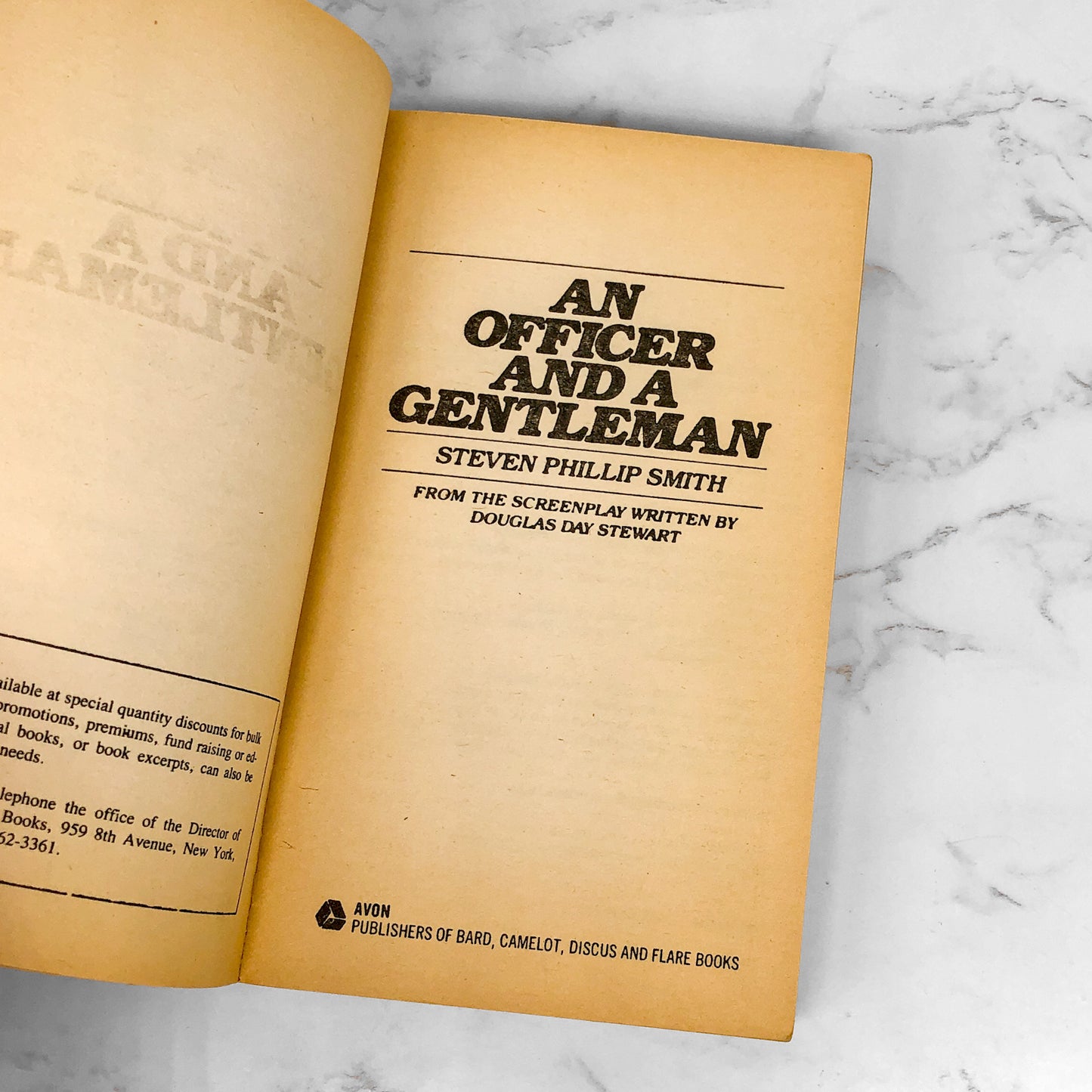 An Officer and a Gentleman by Steven Phillip Smith [MOVIE TIE-IN PAPERBACK] 1982