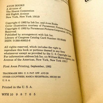 An Officer and a Gentleman by Steven Phillip Smith [MOVIE TIE-IN PAPERBACK] 1982