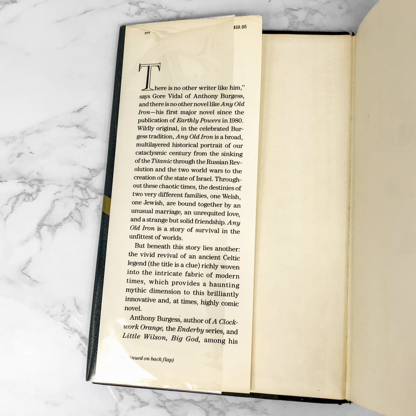 Any Old Iron by Anthony Burgess [FIRST EDITION] 1989