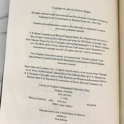Any Old Iron by Anthony Burgess [FIRST EDITION] 1989