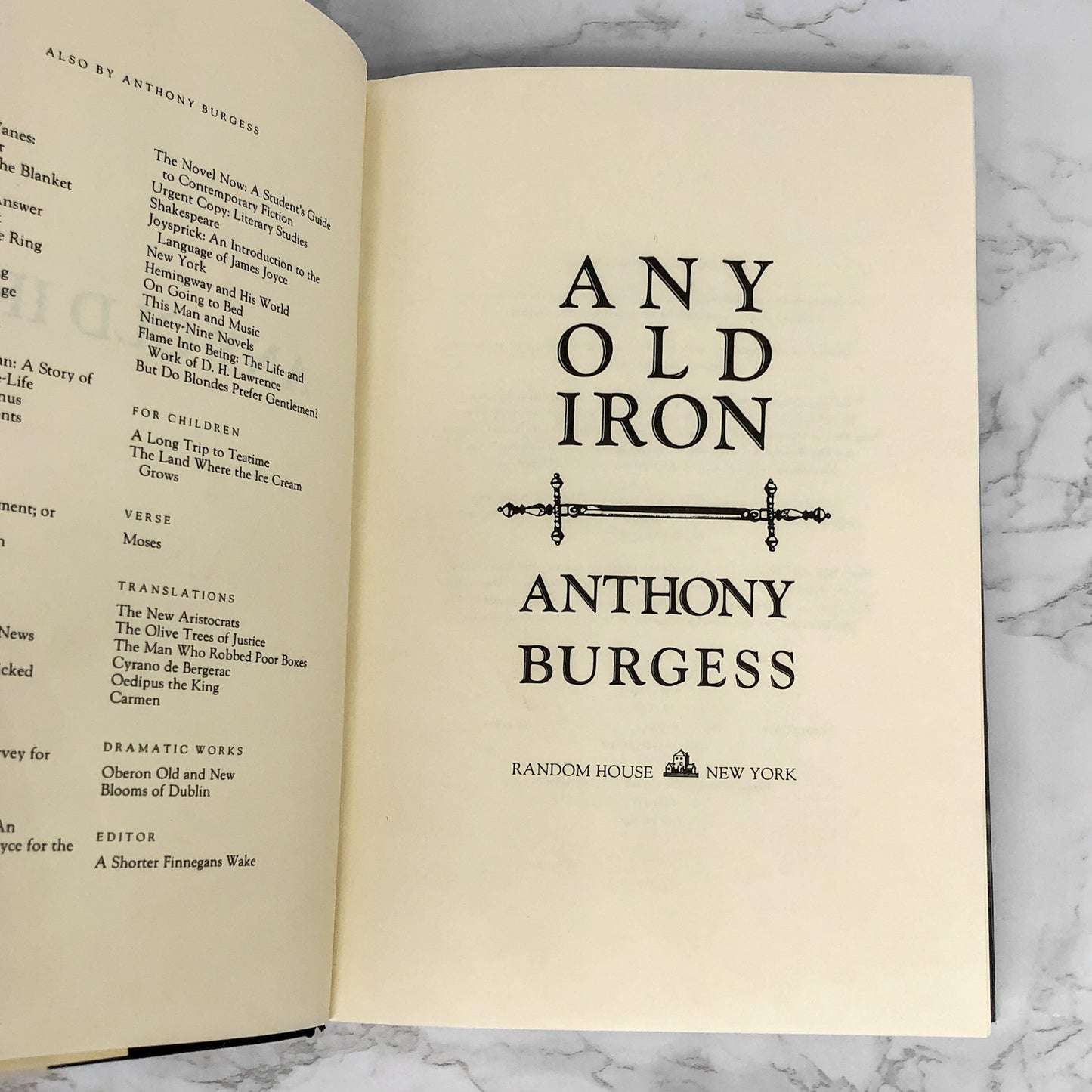 Any Old Iron by Anthony Burgess [FIRST EDITION] 1989