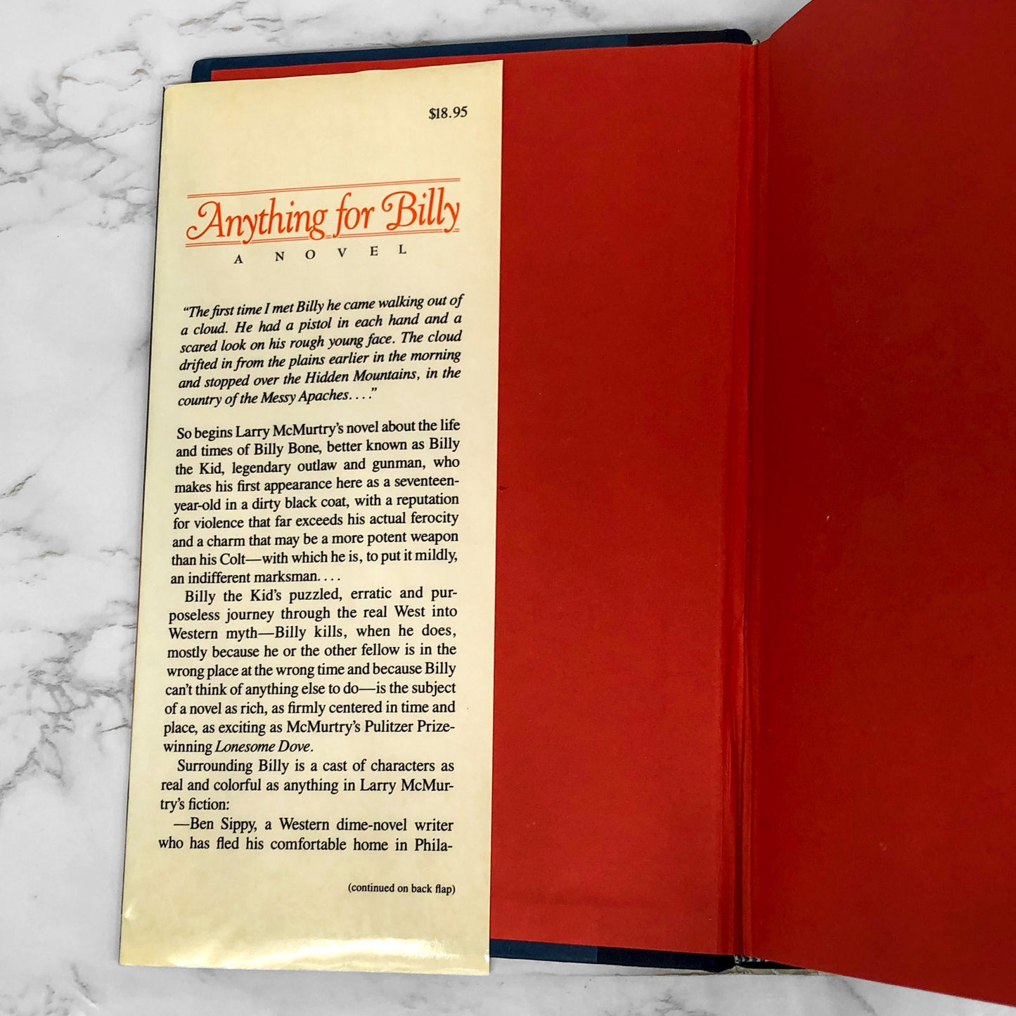 Anything For Billy by Larry McMurtry [FIRST EDITION / FIRST PRINTING] 1988