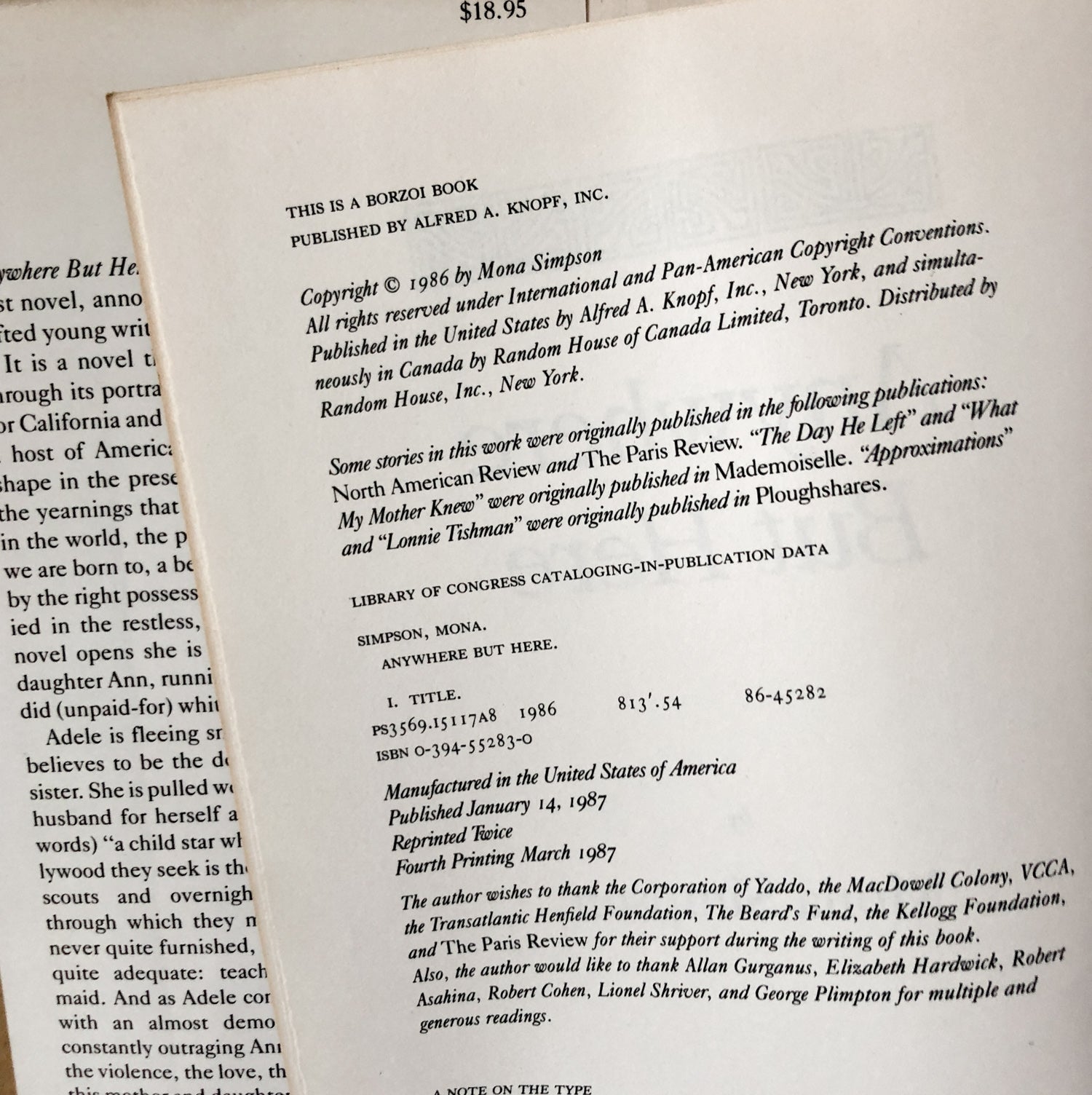 Anywhere but Here by Mona Simpson [FIRST EDITION] - Bookshop Apocalypse