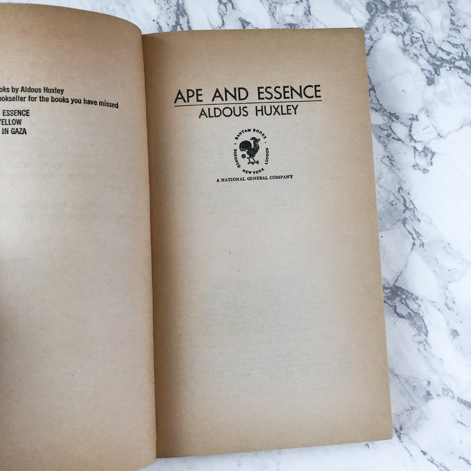 Ape and Essence by Aldous Huxley [1971 PAPERBACK] - Bookshop Apocalypse