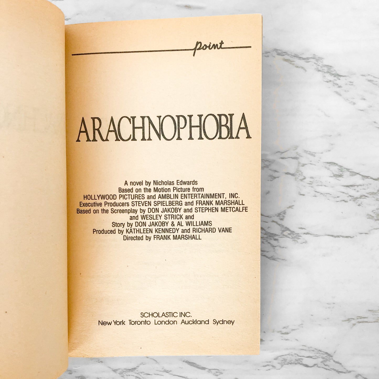 Arachnophobia by Nicholas Edwards [MOVIE TIE-IN PAPERBACK] 1990 • Point Horror