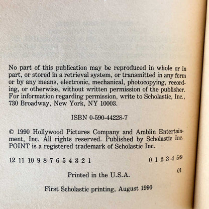 Arachnophobia by Nicholas Edwards [MOVIE TIE-IN PAPERBACK] 1990 • Point Horror