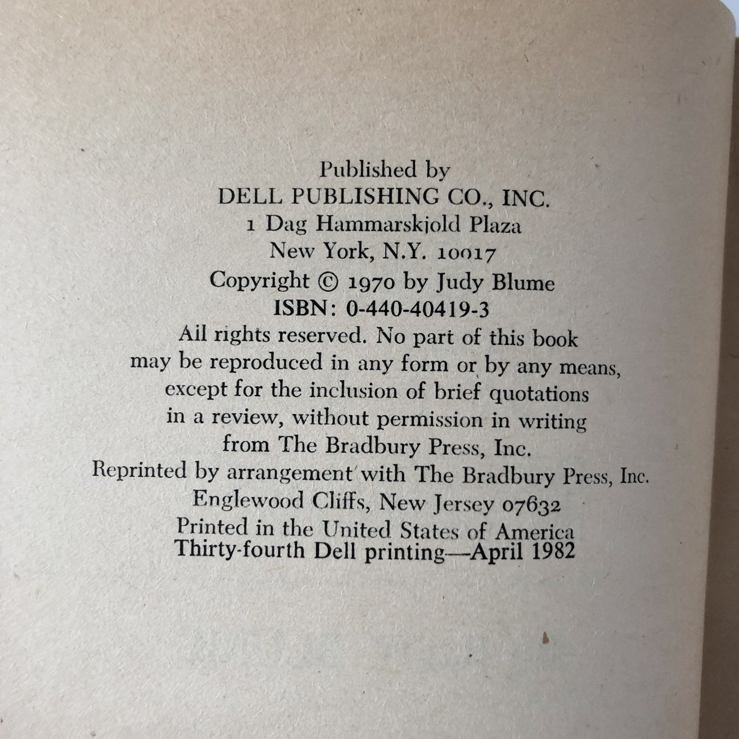 Are You There God, It's Me Margaret? by Judy Blume [1982 PAPERBACK] - Bookshop Apocalypse