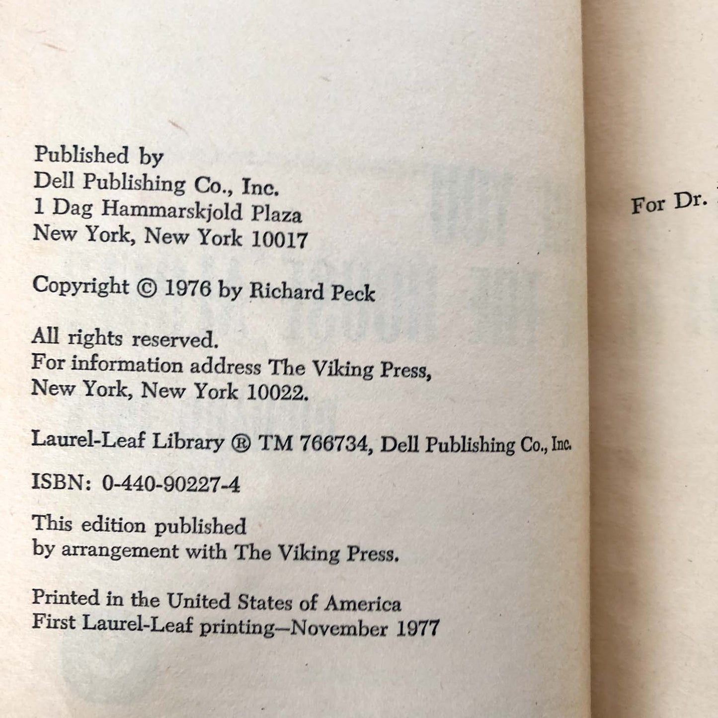 Are You in the House Alone? by Richard Peck [FIRST PAPERBACK PRINTING / 1977]