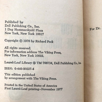 Are You in the House Alone? by Richard Peck [FIRST PAPERBACK PRINTING / 1977]
