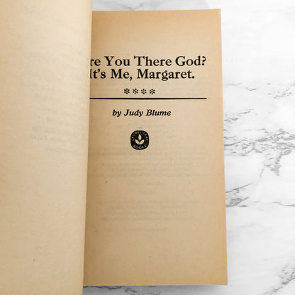 Are You There God, It's Me Margaret? by Judy Blume [1984 PAPERBACK]