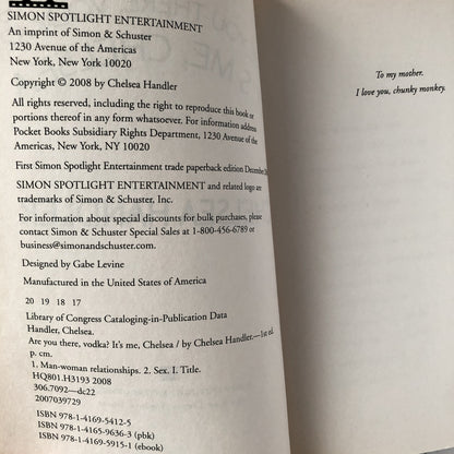 Are You There Vodka?  It's Me Chelsea by Chelsea Handler [TRADE PAPERBACK] - Bookshop Apocalypse