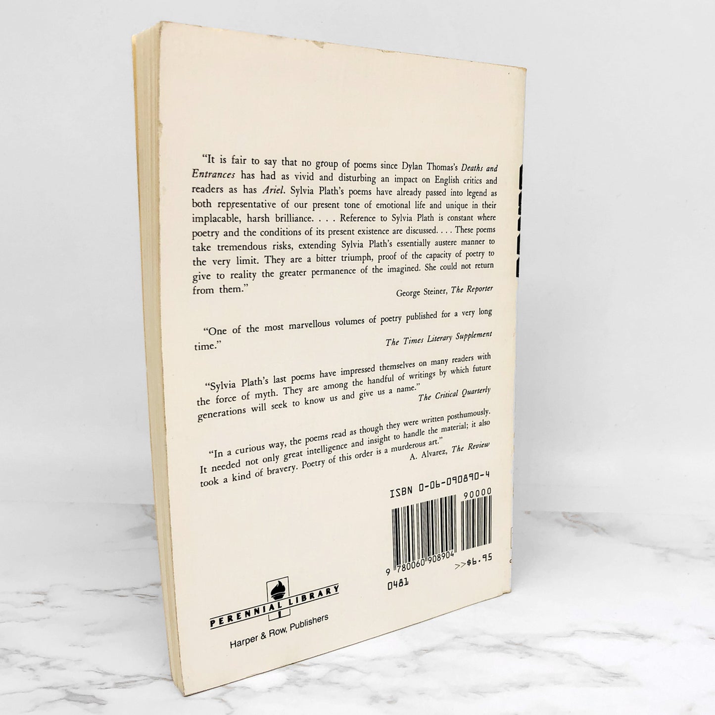 Ariel: Poems by Sylvia Plath [80's RE-PRINT] Perennial Library