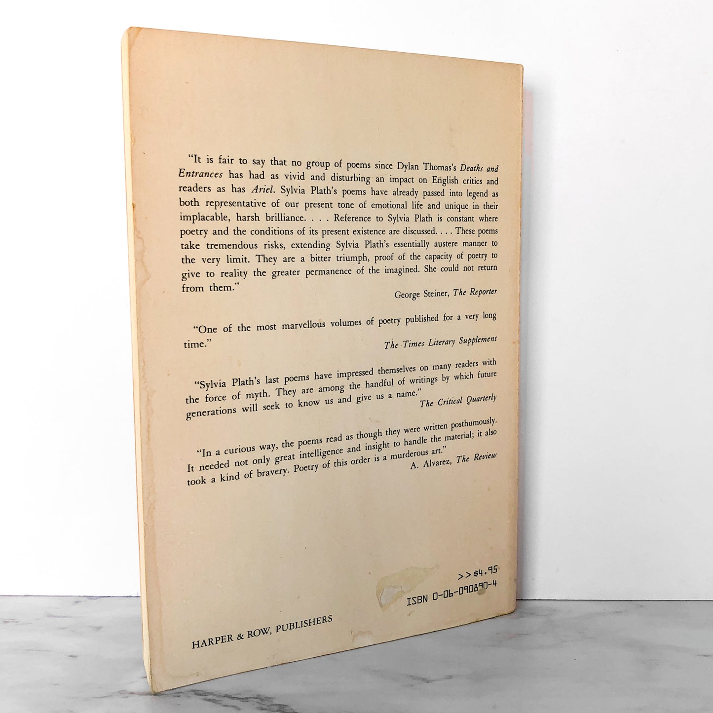 Ariel: Poems by Sylvia Plath [1966 TRADE PAPERBACK]