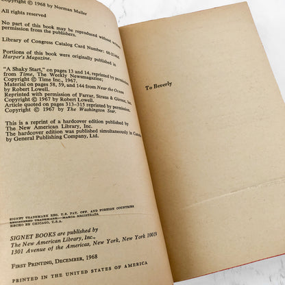 Armies of the Night by Norman Mailer [1968 FIRST PAPERBACK PRINTING]