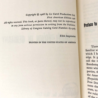 A Small Town in Germany by John Le Carré [FIRST EDITION] 1968