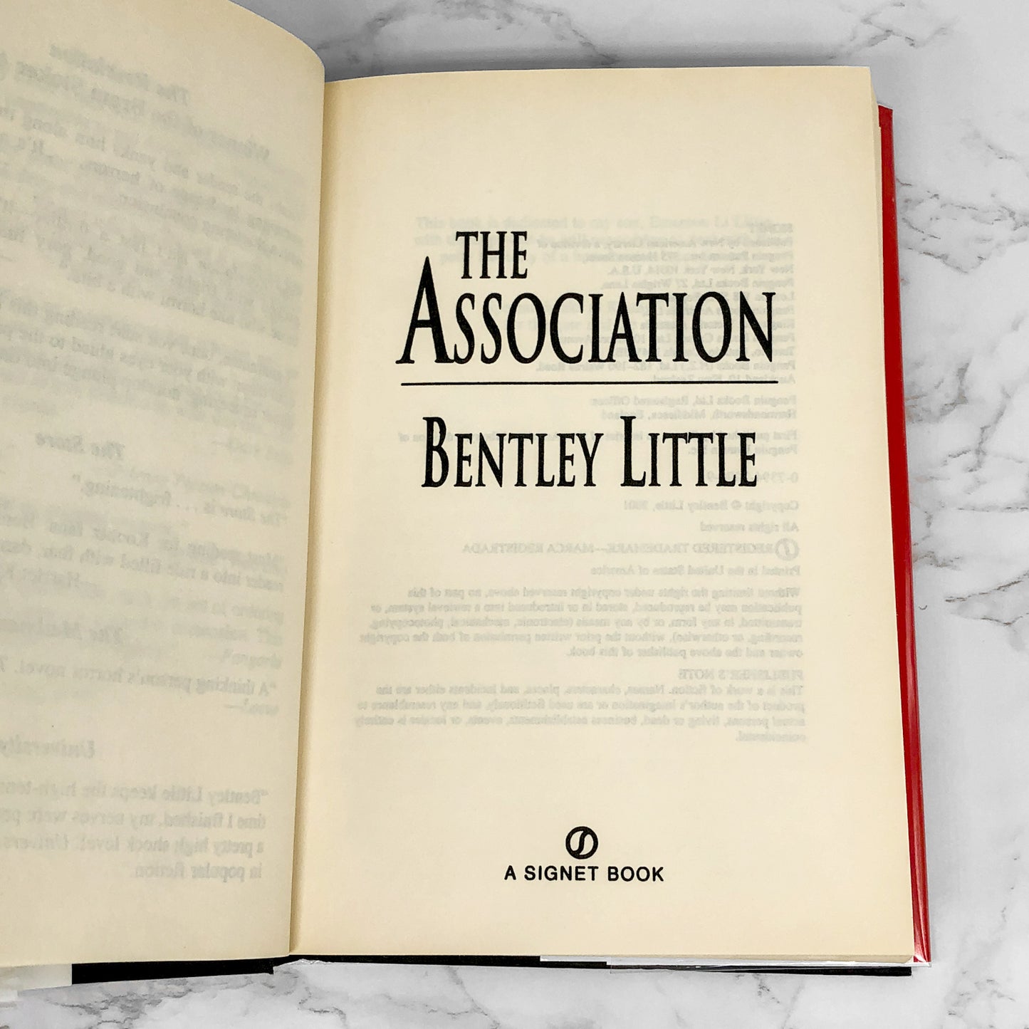 The Association by Bentley Little [FIRST EDITION HARDCOVER] 2001