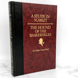 A Study in Scarlet & The Hound of the Baskervilles by Sir Arthur Conan Doyle [ILLUSTRATED HARDCOVER / 1986]