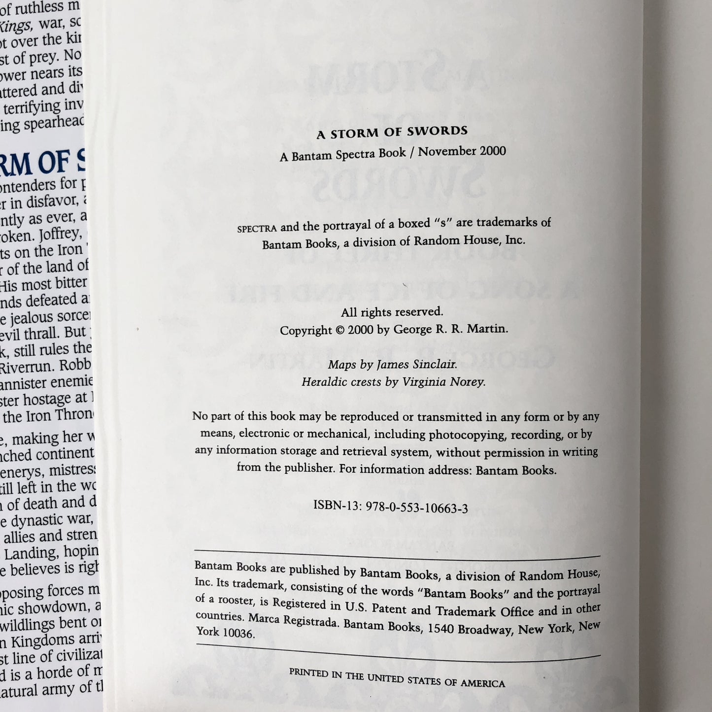 A Storm of Swords by George R.R. Martin [BOOK CLUB FIRST EDITION / 2000]