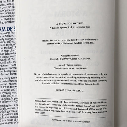 A Storm of Swords by George R.R. Martin [BOOK CLUB FIRST EDITION / 2000]