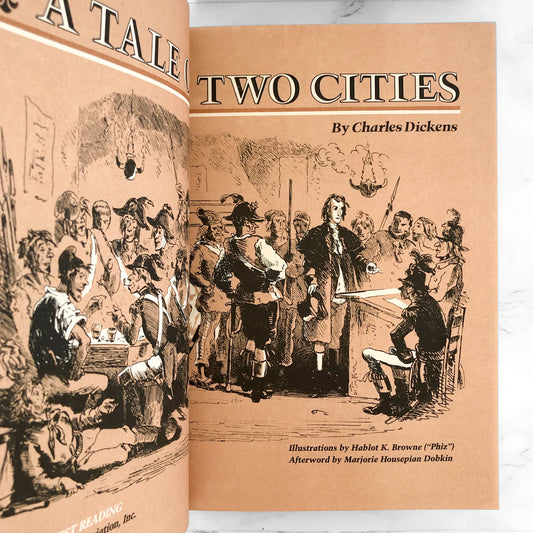 A Tale of Two Cities by Charles Dickens [ILLUSTRATED HARDCOVER / 1984]