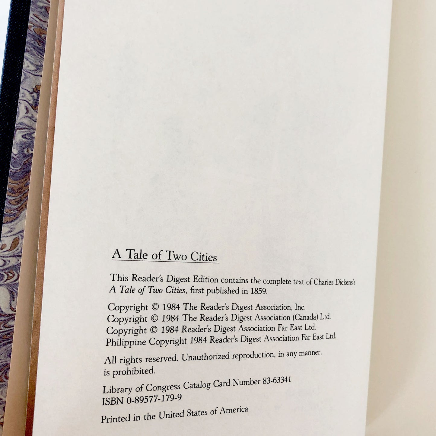 A Tale of Two Cities by Charles Dickens [ILLUSTRATED HARDCOVER / 1984]