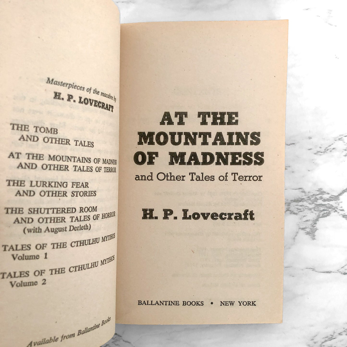 At The Mountains of Madness & Other Tales of Terror by H.P. Lovecraft [1974 PAPERBACK]