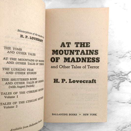 At The Mountains of Madness & Other Tales of Terror by H.P. Lovecraft [1974 PAPERBACK]